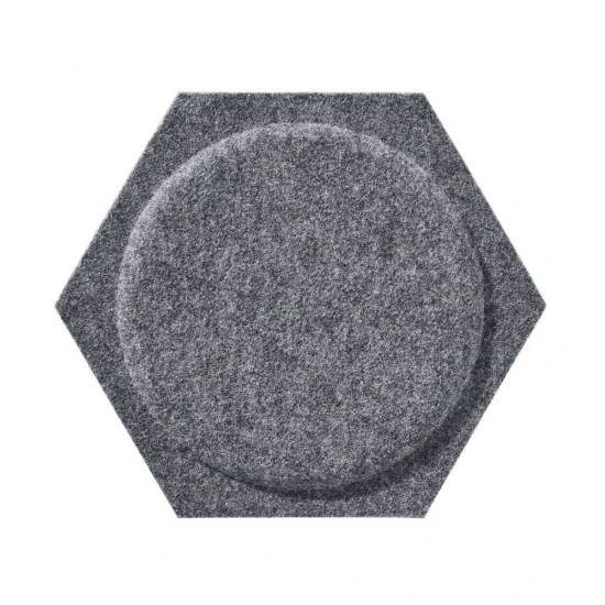 Panou acustic decorativ hexagon cerc fetru 300x259 mm Panou acustic decorativ hexagon cerc fetru 300x259 mm