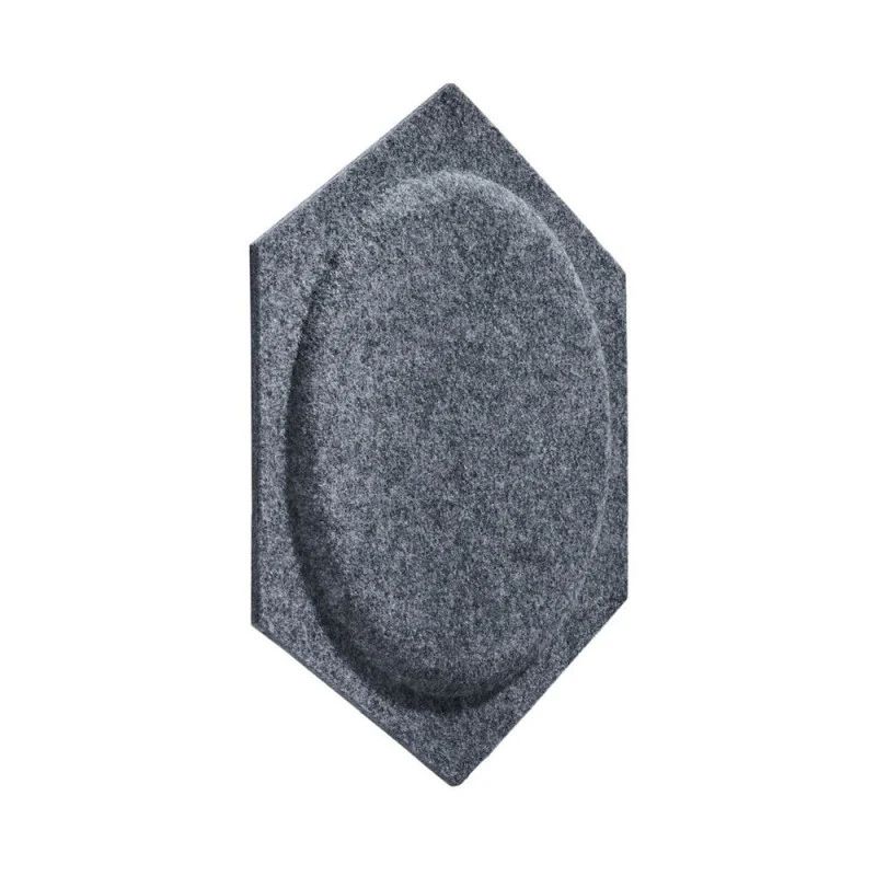 Panou acustic decorativ hexagon cerc fetru 300x259 mm