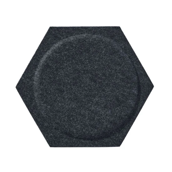 Panou acustic decorativ hexagon cerc fetru 300x259 mm Panou acustic decorativ hexagon cerc fetru 300x259 mm