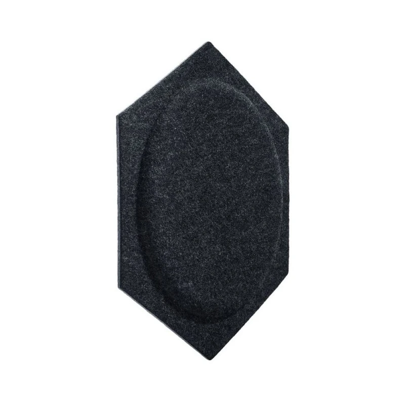 Panou acustic decorativ hexagon cerc fetru 300x259 mm