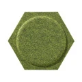 Panou acustic decorativ hexagon cerc fetru 300x259 mm