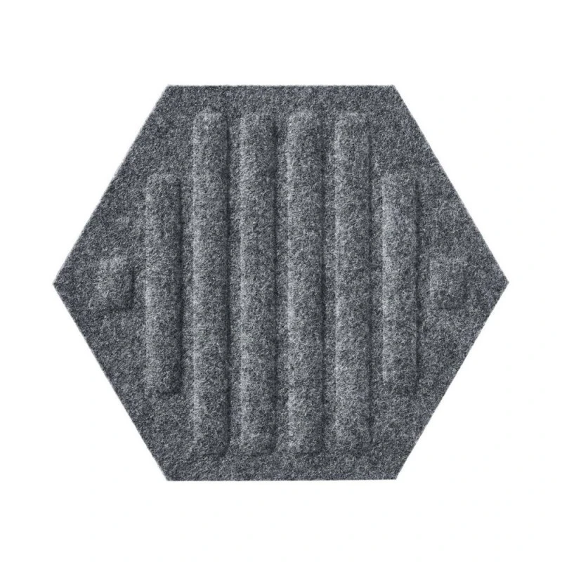 Panou acustic decorativ hexagon dungi fetru 300x259 mm