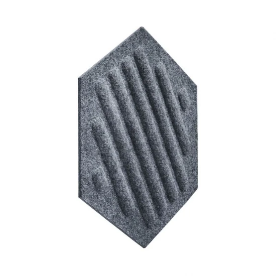 Panou acustic decorativ hexagon dungi fetru 300x259 mm