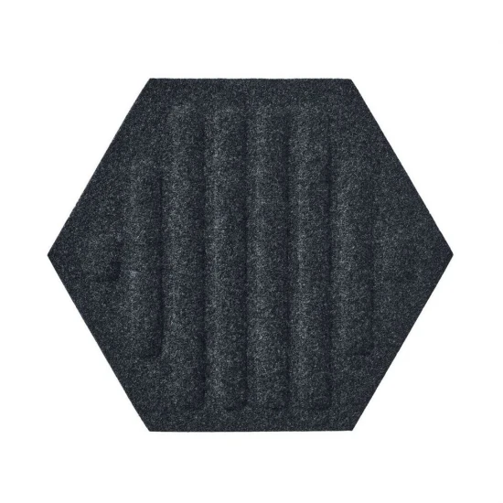 Panou acustic decorativ hexagon dungi fetru 300x259 mm