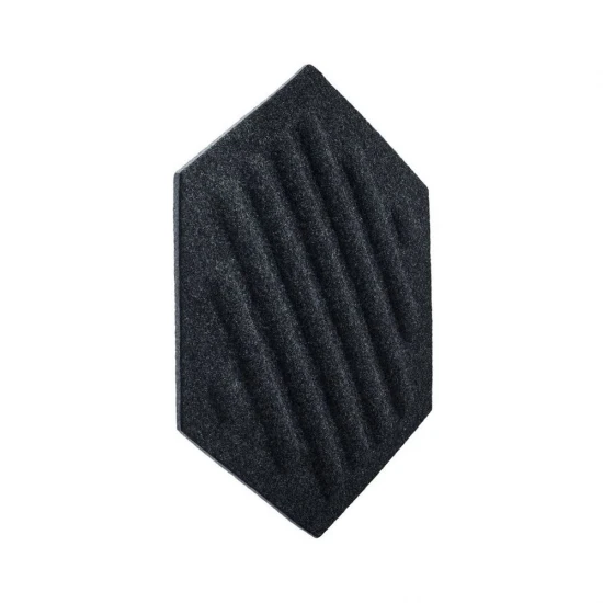 Panou acustic decorativ hexagon dungi fetru 300x259 mm