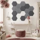 Panou acustic decorativ hexagon simplu fetru 300x259 mm