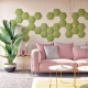 Panou acustic decorativ hexagon cerc fetru 300x259 mm Panou acustic decorativ hexagon cerc fetru 300x259 mm
