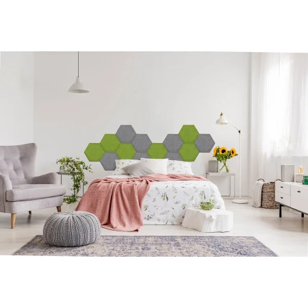 Panou acustic decorativ hexagon simplu fetru 300x259 mm Premier Decor
