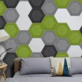 Panou acustic decorativ hexagon fagure fetru 300x259 mm