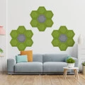 Panou acustic decorativ hexagon fagure fetru 300x259 mm