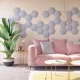 Panou acustic decorativ hexagon cerc fetru 300x259 mm Panou acustic decorativ hexagon cerc fetru 300x259 mm