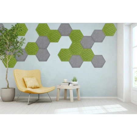 Panou acustic decorativ hexagon dungi fetru 300x259 mm Premier Decor