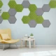Panou acustic decorativ hexagon dungi fetru 300x259 mm