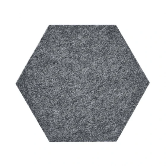 Panou acustic decorativ hexagon simplu fetru 300x259 mm