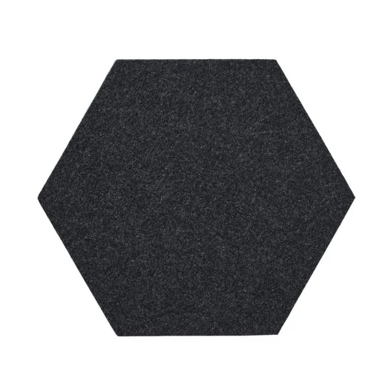 Panou acustic decorativ hexagon simplu fetru 300x259 mm