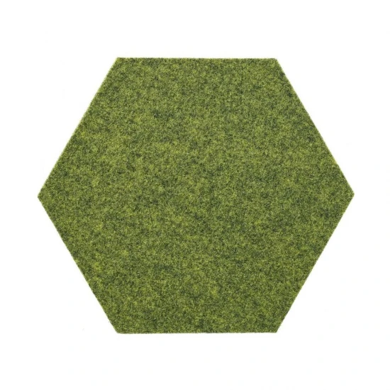 Panou acustic decorativ hexagon simplu fetru 300x259 mm