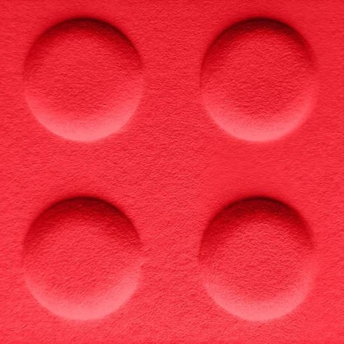 Panou acustic decorativ dreptunghi "Lego" fetru 600x300 mm