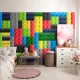 Panou acustic decorativ dreptunghi "Lego" fetru 600x300 mm