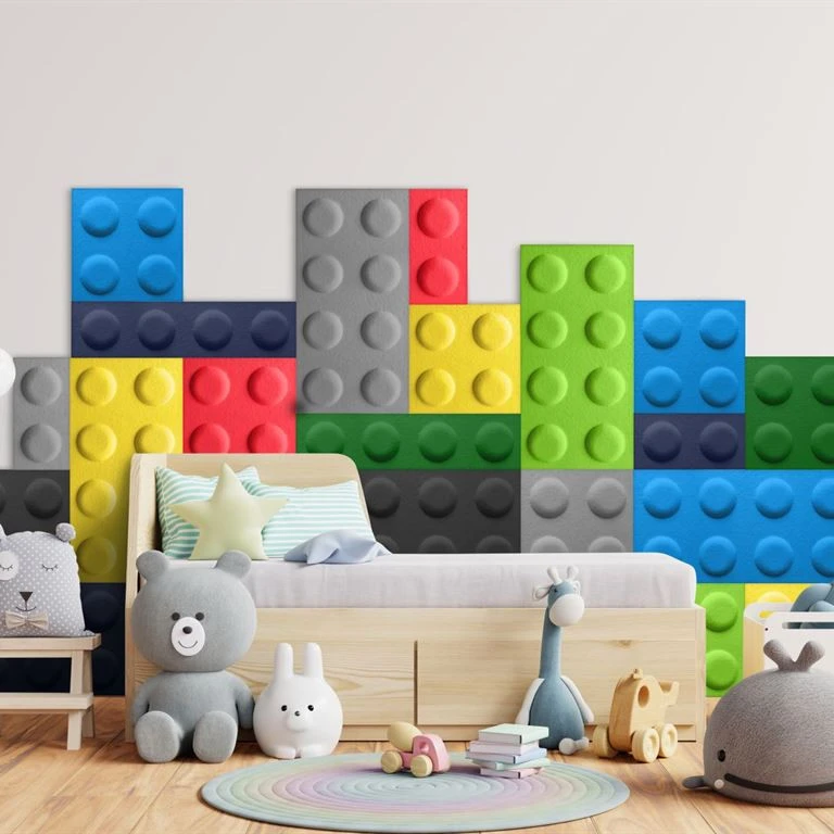 Panou acustic decorativ patrat "Lego" fetru 300x300 mm