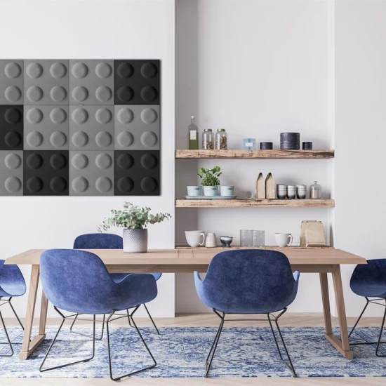 Panou acustic decorativ patrat "Lego" fetru 300x300 mm