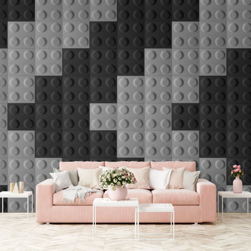 Panou acustic decorativ patrat "Lego" fetru 300x300 mm