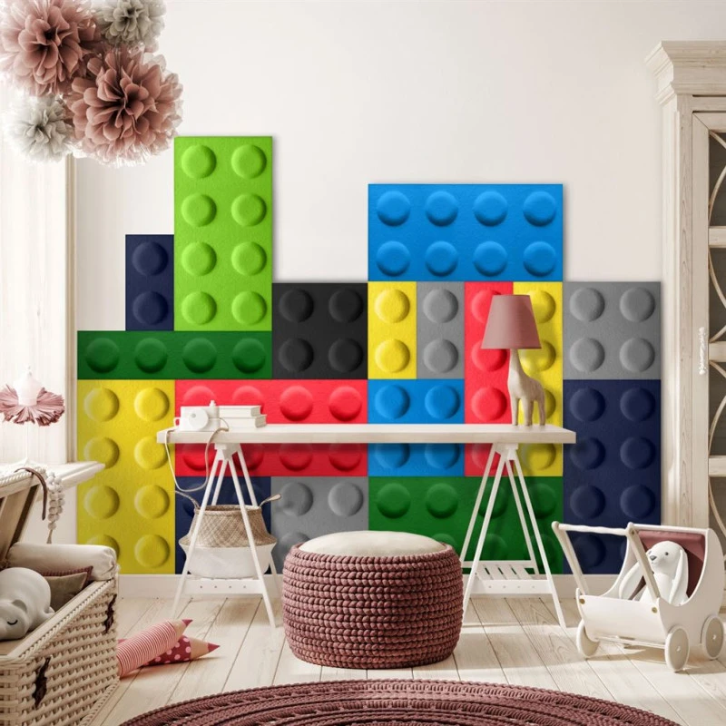 Panou acustic decorativ patrat "Lego" fetru 300x300 mm