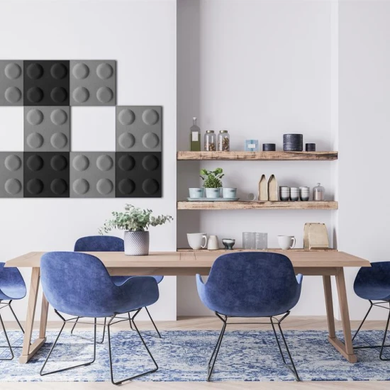 Panou acustic decorativ patrat "Lego" fetru 300x300 mm