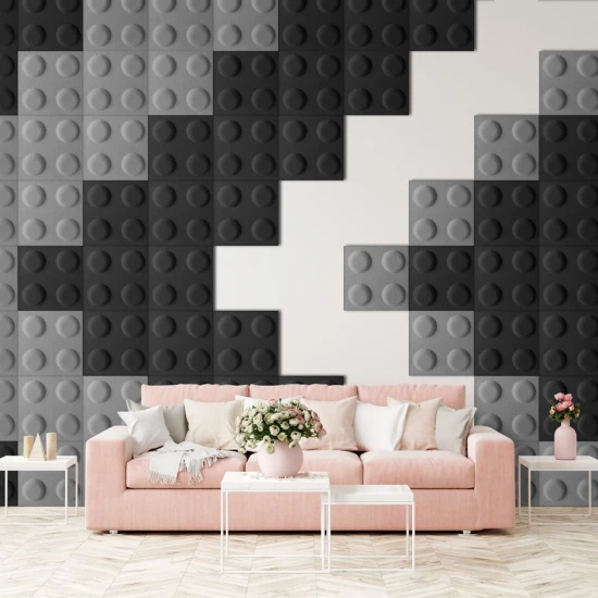 Panou acustic decorativ patrat "Lego" fetru 300x300 mm