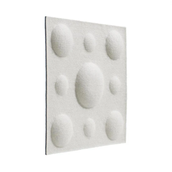 Panou acustic decorativ patrat buline fetru 300x300 mm