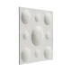 Panou acustic decorativ patrat buline fetru 300x300 mm