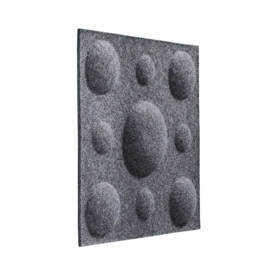 Panou acustic decorativ patrat buline fetru 300x300 mm