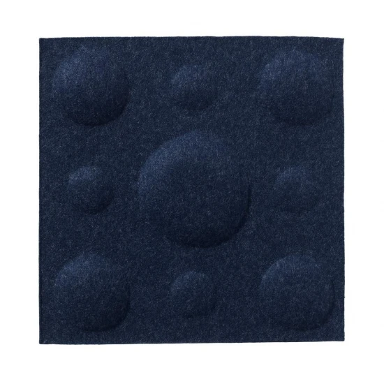Panou acustic decorativ patrat buline fetru 300x300 mm