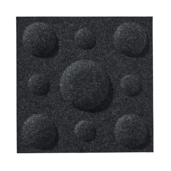 Panou acustic decorativ patrat buline fetru 300x300 mm