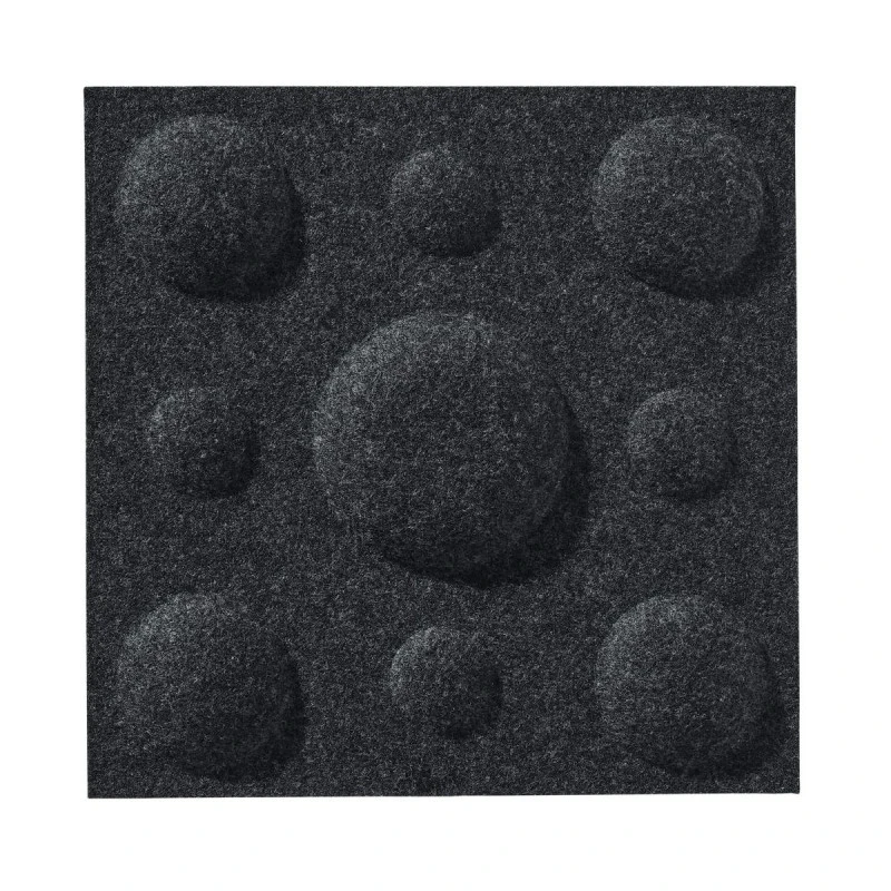 Panou acustic decorativ patrat buline fetru 300x300 mm