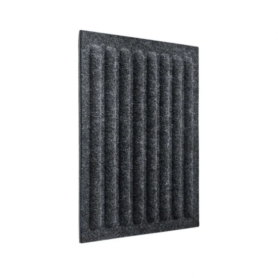 Panou acustic decorativ patrat dungi drepte fetru 300x300 mm