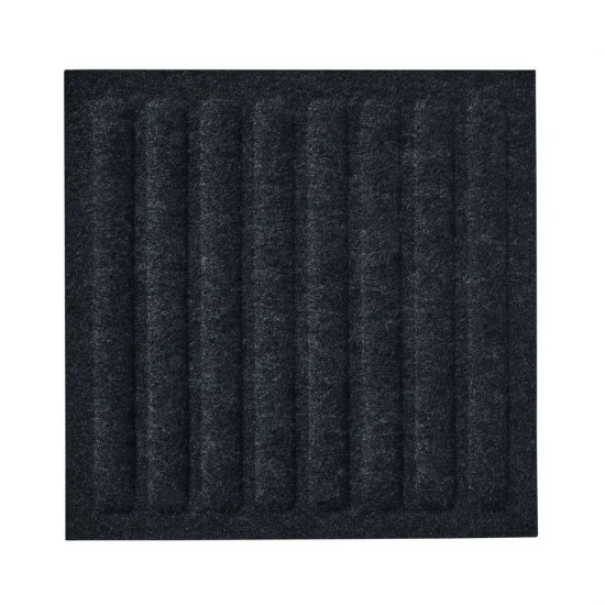 Panou acustic decorativ patrat dungi drepte fetru 300x300 mm