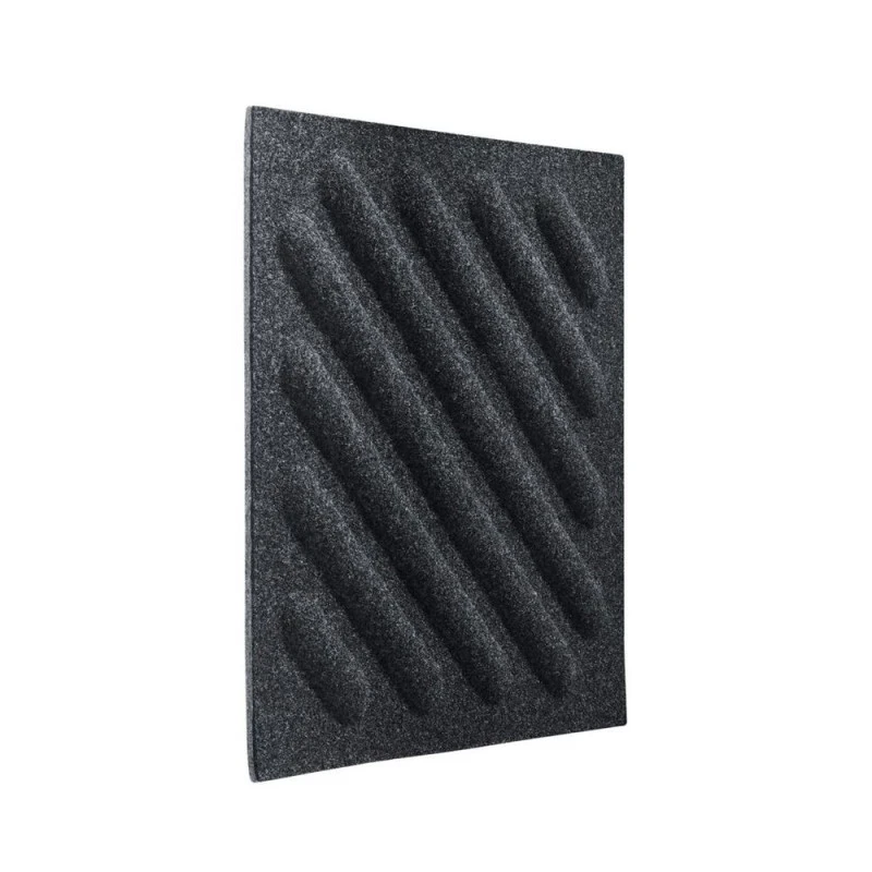 Panou acustic decorativ patrat dungi oblice fetru 300x300 mm