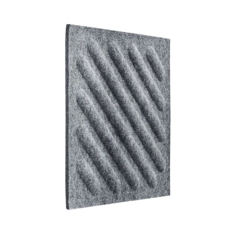 Panou acustic decorativ patrat dungi oblice fetru 300x300 mm