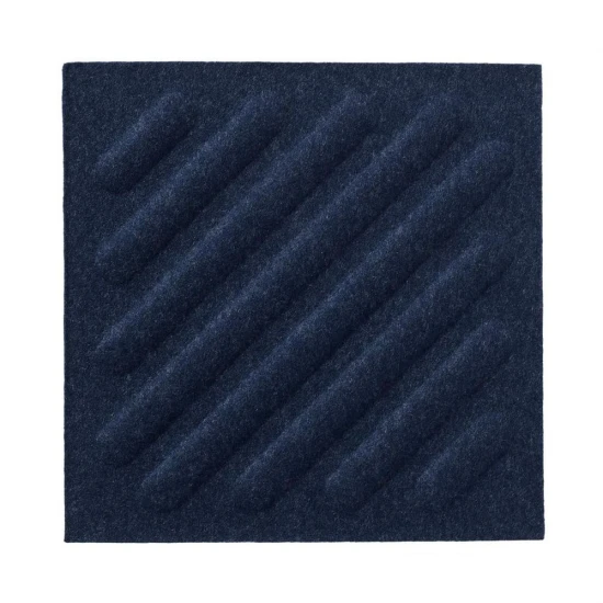 Panou acustic decorativ patrat dungi oblice fetru 300x300 mm