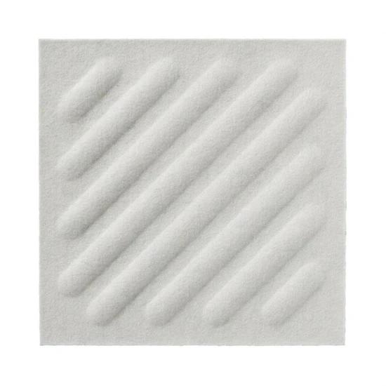 Panou acustic decorativ patrat dungi oblice fetru 300x300 mm