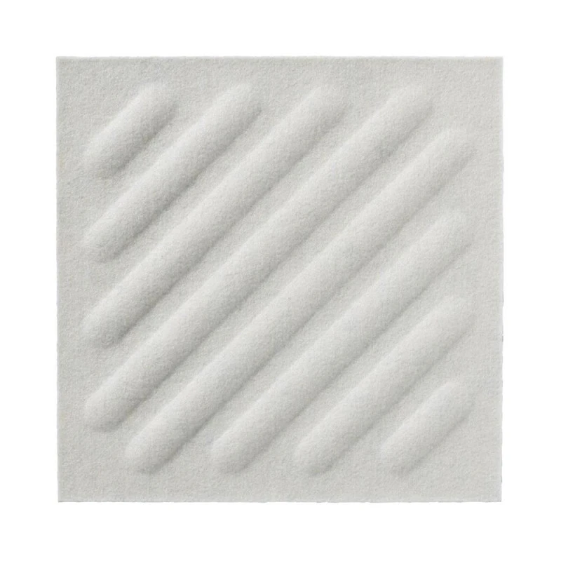 Panou acustic decorativ patrat dungi oblice fetru 300x300 mm