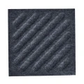 Panou acustic decorativ patrat dungi oblice fetru 300x300 mm