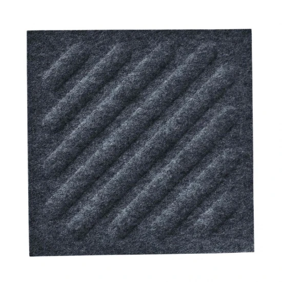 Panou acustic decorativ patrat dungi oblice fetru 300x300 mm