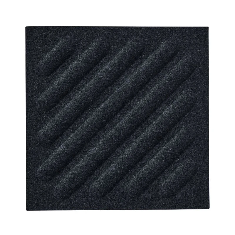 Panou acustic decorativ patrat dungi oblice fetru 300x300 mm