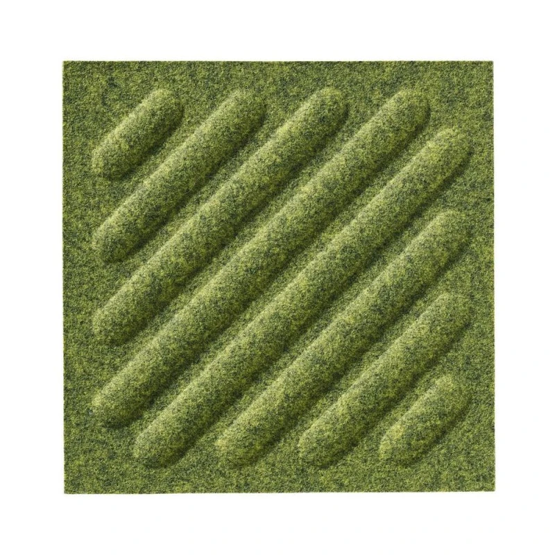 Panou acustic decorativ patrat dungi oblice fetru 300x300 mm