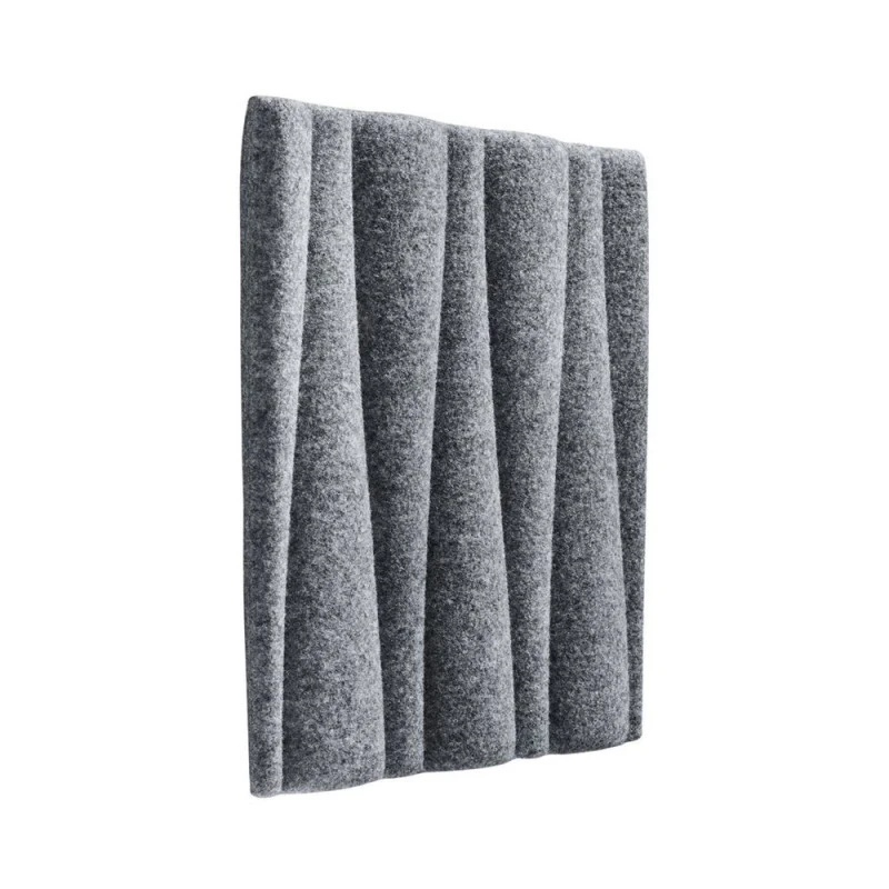 Panou acustic decorativ patrat valuri fetru 300x300 mm