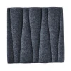 Panou acustic decorativ patrat valuri fetru 300x300 mm