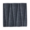 Panou acustic decorativ patrat valuri fetru 300x300 mm