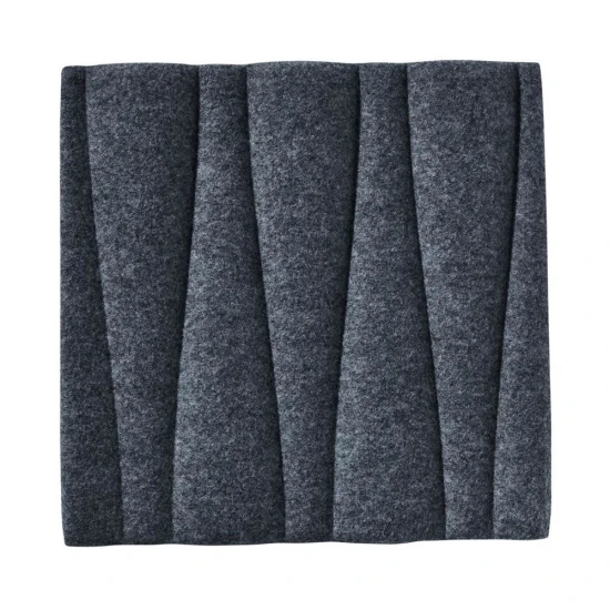 Panou acustic decorativ patrat valuri fetru 300x300 mm