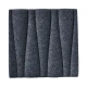 Panou acustic decorativ patrat valuri fetru 300x300 mm